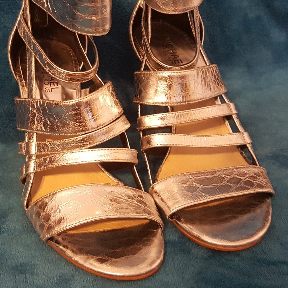 Michael Kors Silver Metallic Sandals